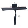 Home Mart Goods Matte Black Stainless Steel Window Bathroom Cleaning Squeegee - 10" - 2 of 4