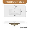 36" Bathroom Vanity with Ceramic Sink, Solid Wood Frame, Soft Close Doors, Adjustable Shelves, 3 Drawers - Leovsnove - 4 of 4