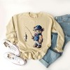 Simply Sage Market Women's Graphic Sweatshirt Teddy Bear Fisherman - 3 of 4
