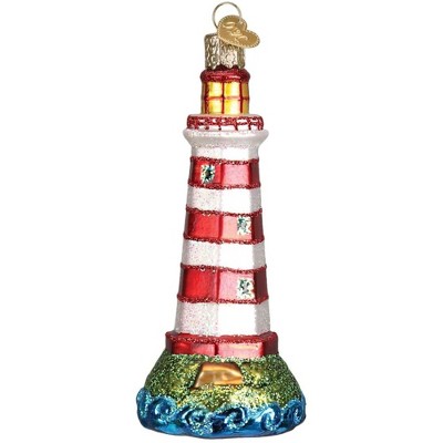 Old World Christmas Blown Glass Ornament for Christmas Tree, Sambro Lighthouse