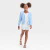Girls' Mid-Rise Patch Pocket Cuffed Jean Shorts - Cat & Jack™ - 3 of 3