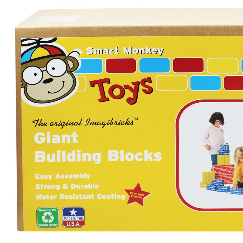 Smart Monkey Toys ImagiBRICKS Giant Building Block Set, 24 Pieces, 2 of 4