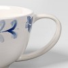 16.8 fl oz Stoneware Latte Mug Blue Floral - Threshold™ - 3 of 3