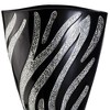 Gulches 14" Tall Polyresin Decorative Vase - Black Finish with Silver Zebra Pattern - 4 of 4
