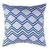 Blue Sunflower Zigzag Print - 18" Pillow Square Climaweave Outdoor by Manual Woodworkers & Weavers - 2 of 3