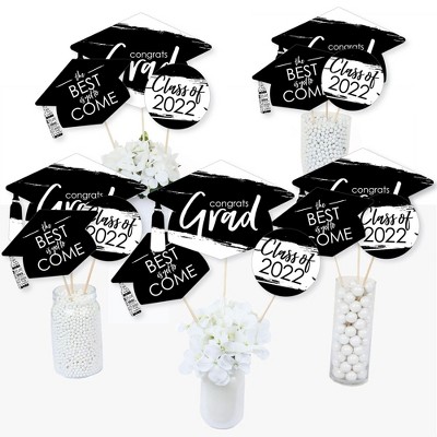 2020 Black and Gold Graduation Party Centerpiece Sticks Table Toppers 30 Pcs 