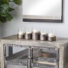 22" x 6" Round Glass Pillar Candle Holder Black - Olivia & May: Elegant Mantel Decor, 5-Unit Tray - 2 of 4