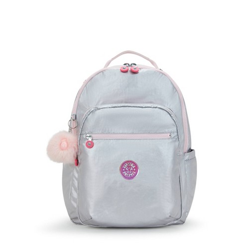 Kipling silver backpack best sale