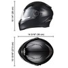 AHR RUN-F Full Face Stars and Stripes Motorcycle Helmet Flip up Dual Visor DOT M-XXL - 3 of 3