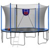 Jump Into Fun 15FT Recreational Trampoline For Kids With Basketball Hoop Inflator,Ladder,UV Resistant Safety Fence Net,For Kids And Adults - 4 of 4