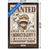 Trends International One Piece - Monkey D Luffy Wanted Poster Framed Wall Poster Prints - 3 of 4