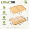 Unique Bargains Bamboo Portable Dual-function Charcuterie Board with Lid and Handle - 2 of 4