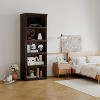3 Tier Bookcase, Freestanding Wooden Bookshelf Storage Organizer Display Shelf, for Display of Books & Home Decor - 3 of 4