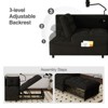 CAVINAS Versatile Foldable Sofa Bed Velvet Pull-out Sofa Adjustable Back with USB Port and Swivel Phone Stand - 3 of 4