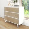 Max & Lily Solid Wood Scandinavian 3-Drawer Dresser - 2 of 4