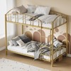 Metal Bunk Bed Twin Over Twin, Heavy Duty Bunkbeds Frame with Arched Guardrail and Safety Ladder, Sturdy Steel Bed for Kids Boys Girls - 3 of 4