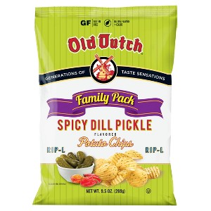 Old Dutch Spicy Dill Pickle Rip-L Potato Chips - 9.5oz - 1 of 3