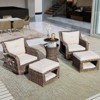 Syemin Patio Seating Sets, Comfortable Seating Set, Perfect for Comfortable Backyard Retreat, Designed for Relax in Style, Beige, 32.1"*32.1"*35" - 2 of 4