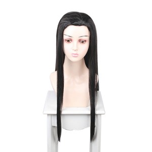 Unique Bargains Women's Wigs 31" Black with Wig Cap Straight Hair - 1 of 4