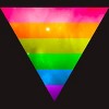 Adult Design By Humans Pride Rainbow Galaxy Triangle By TheRandom T-Shirt - 2 of 2