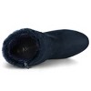 Allegra K Women's Side Zipper Cute Round Toe Faux Fur Chunky Heel Ankle Boots - 4 of 4