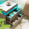 CAVINAS LED Night Stand Modern Side Table Storage End Table with 2 Drawers, Multi-Color Adjustable LED Lights for Bedroom, Living Room - 4 of 4