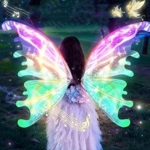 VATOS Fairy Wings for Women Kid Girls, DIY Assembly, Electric Butterfly Wings Perfect for Party Decoration - 1 of 4