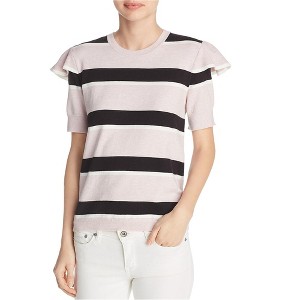 Parker Womens Maren Striped Ruffled Knit Sweater - 1 of 1