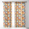 Avenie Citrus Fruits Blue Single Panel Sheer Window Curtain - Society6 - 2 of 4