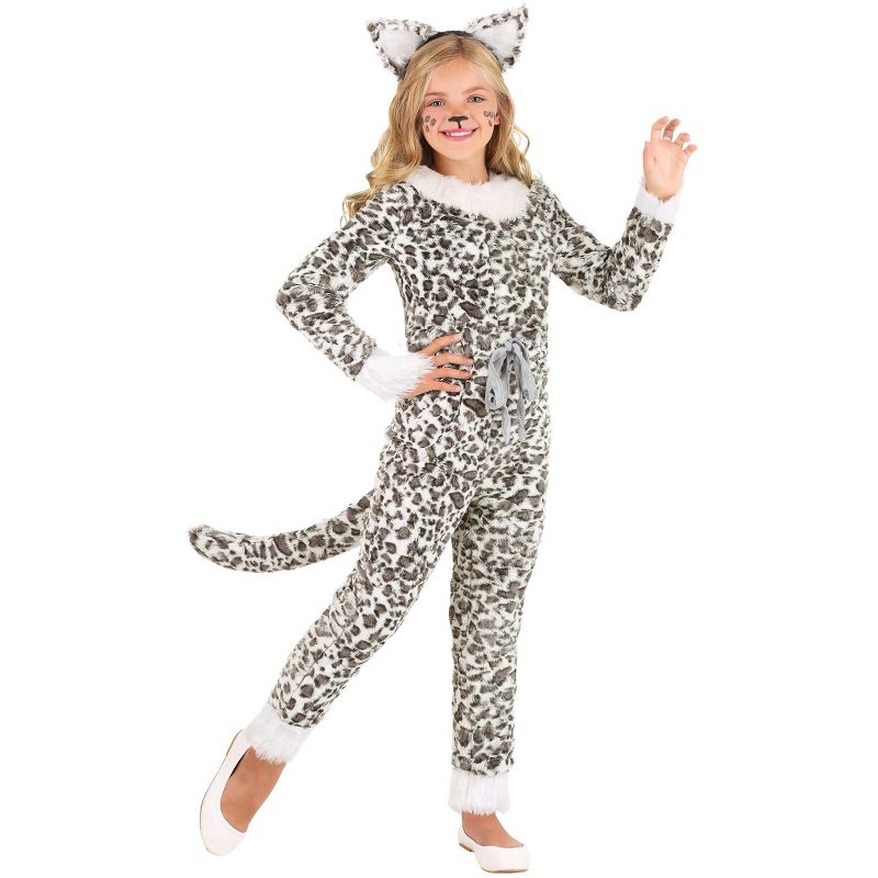 HalloweenCostumes.com Snow Leopard Costume for Girls, 1 of 3