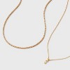 14K Gold Dipped Cubic Zirconia Initial Necklace Set 2pc - A New Day™ Gold - 3 of 3