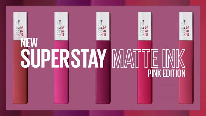Maybelline SuperStay Matte Ink Liquid Lipstick - 0.17 fl oz, 5 of 14, play video