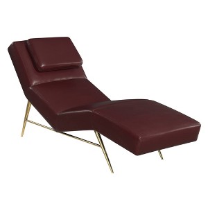 Freemont Chaise with Gold Base Red - Picket House Furnishings
