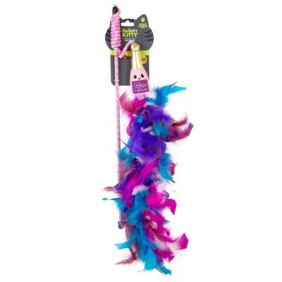 Quirky Kitty Rose All Day Feather Wand Cat Toy
