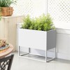 Wooakway 18"H*36"W*18"D Metal Planter Box with Drainage Holes Garden Bed for Garden Yard Balcony Planter Pot Plants Vegetables - 2 of 4
