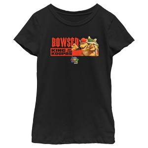 Girl's The Super Mario Bros. Movie Bowser King of the Koopas Portrait T-Shirt - 1 of 4