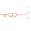 EVERLY JEWELRY | Silver Double Heart Paperclip Link Chain Necklace and Anklet Set-Multiple Metal Color Option - 3 of 4