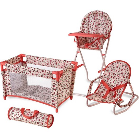 The York Doll Collection Baby 3-1 Accessories Set Floral : Target