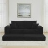 Modular Corduroy L-Shape Sectional Sofa with Removable Ottoman and Deep Seat Sleeper Couch - 2 of 4
