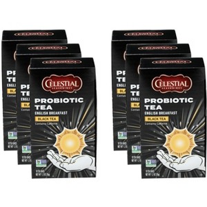 Celestial Seasonings Probiotic English Breakfast Black Tea - Case of 6 - 18 Bags - 1 of 2