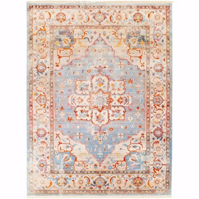Mark & Day Tara 7'10"x10'2" Rectangle Woven Indoor Area Rugs Burnt Orange: Stain-Resistant, Traditional Medallion Design