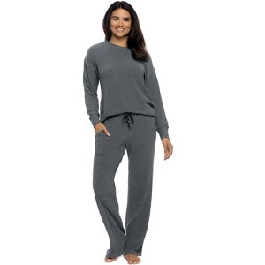 Serena Crew Neck Top & Pant Lounge Set - 1 of 2