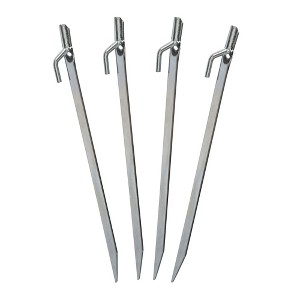 Stansport Steel 12-Inch Tent Stakes - 4 Pack - 1 of 4