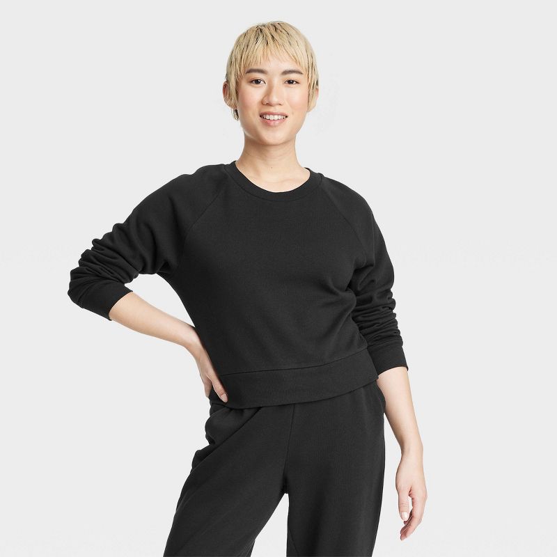 Women's Fleece Lounge Sweatshirt - Colsie™, 2 of 10