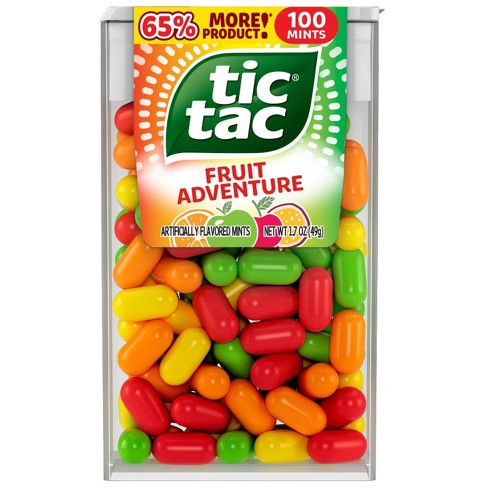 Tic Tac Single Fruit Adventure 100ct/1.7oz : Target