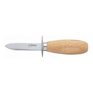 Winco Oyster/Clam Knife, Wooden Handle, 2.75" Blade - 1 of 3