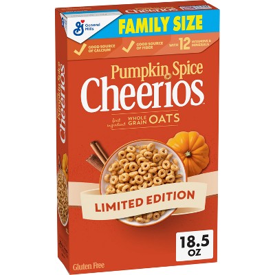 Image of Pumpkin Spice Cheerios Family Size Cereal - 18.5oz