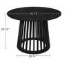 TIRAMISUBEST Round Coffee Table, Grille Molding, Suitable for Bedroom, Living Room, Balcony - 4 of 4