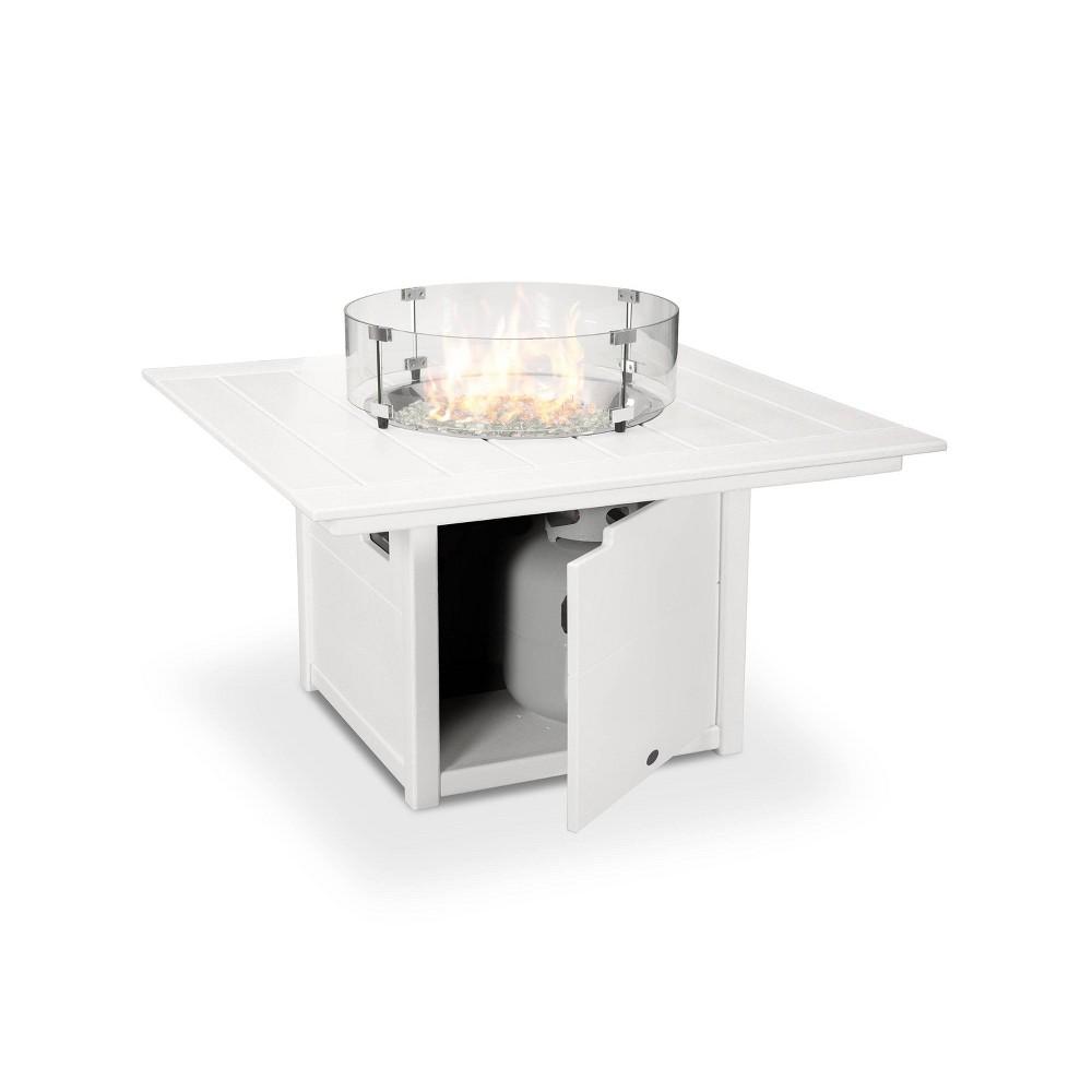 Photos - Electric Fireplace POLYWOOD 42" Fire Pit Table - Square - White