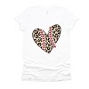 Simply Sage Market Leopard Baseball Heart Short Sleeve Tee - 2XL - White - 2 of 4
